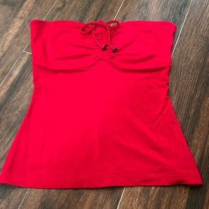 Bebe red strapless tube top